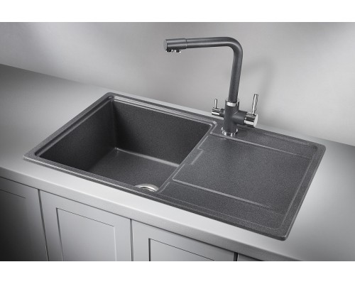 Кухонная мойка Granula 78 7804 цвет Графит