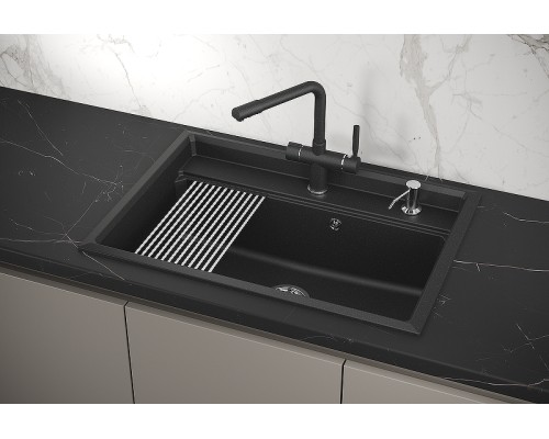 Кухонная мойка Granula Kitchen Space 73 7301 цвет Черный
