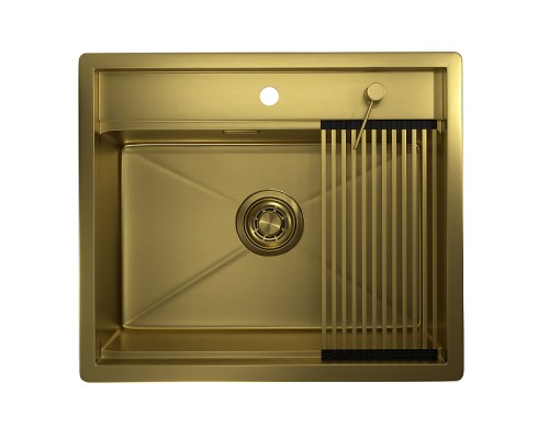 Кухонная мойка Granula Kitchen Space 60 6051 цвет Золото сатин