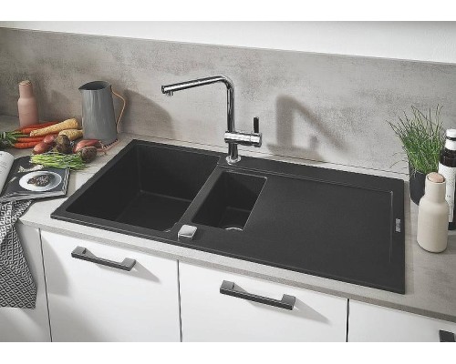 Кухонная мойка Grohe K500 100 31646AP0 Черный гранит