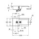 Кухонная мойка Grohe K500 100 31646AP0 Черный гранит