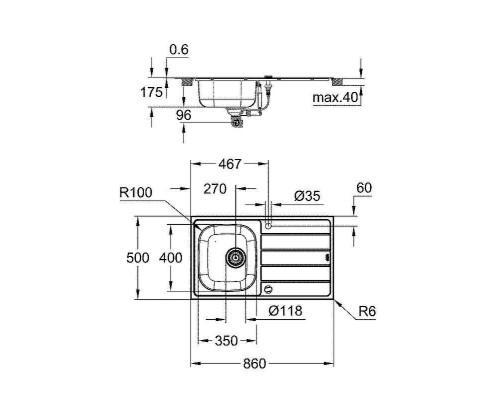 Кухонная мойка Grohe K200 31562SD1 со смесителем Нержавеющая сталь