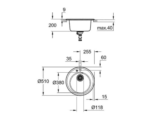Кухонная мойка Grohe K200 51 31656AT0 Серый гранит