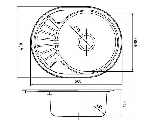 Кухонная мойка Iddis Suno S 60 SUN60SDi77 Сатин