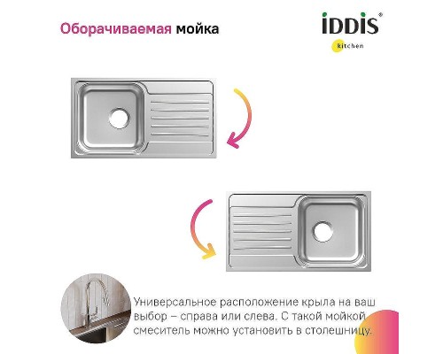 Кухонная мойка Iddis Sound 78 SND78PDi77 Сталь