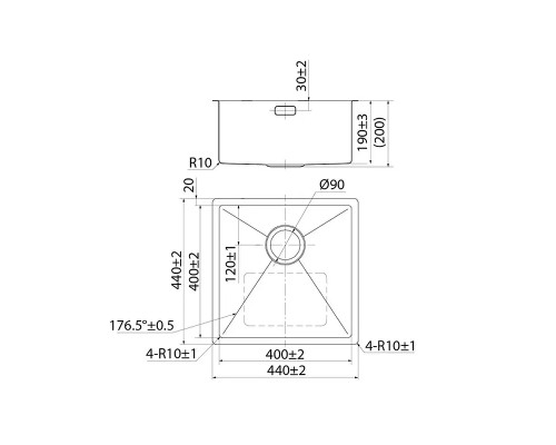 Кухонная мойка Iddis Edifice 65 EDI44B0i77K цвет Золото матовое