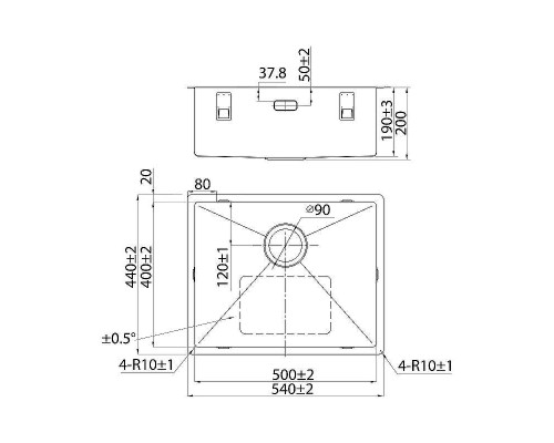 Кухонная мойка Iddis Edifice 54 EDI54G0i77 Графит