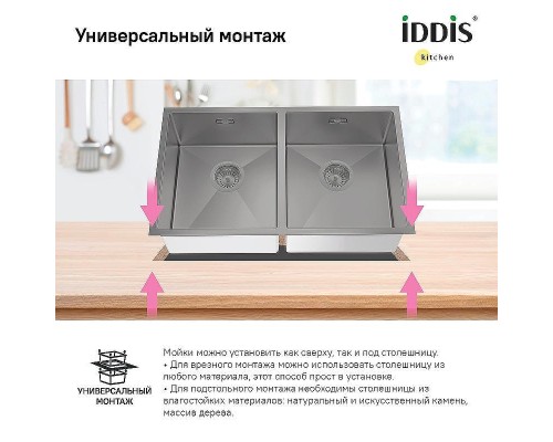 Кухонная мойка Iddis Edifice 75 EDI75G2i77 Графит