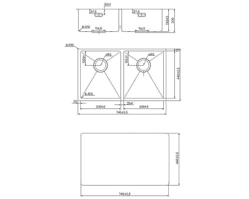 Кухонная мойка Iddis Edifice 75 EDI75G2i77 Графит