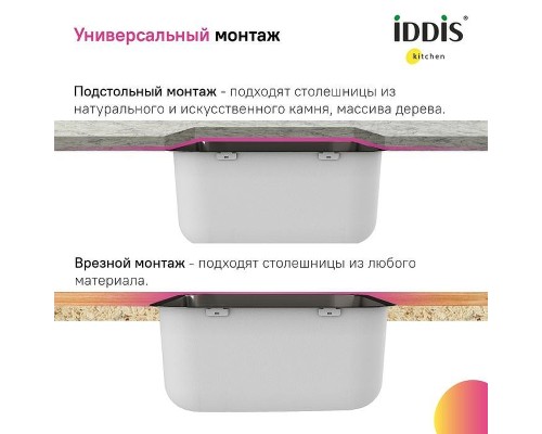 Кухонная мойка Iddis Mate 44 MAT44GMi77 Графит матовый