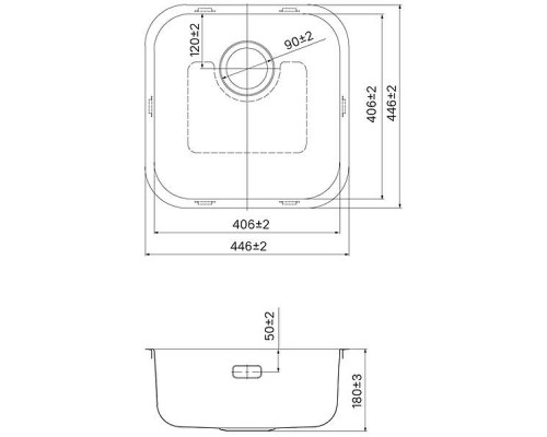 Кухонная мойка Iddis Mate 44 MAT44GMi77 Графит матовый