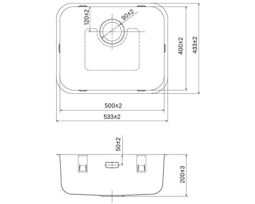 Кухонная мойка Iddis Mate 53 MAT53GMi77 Графит матовый