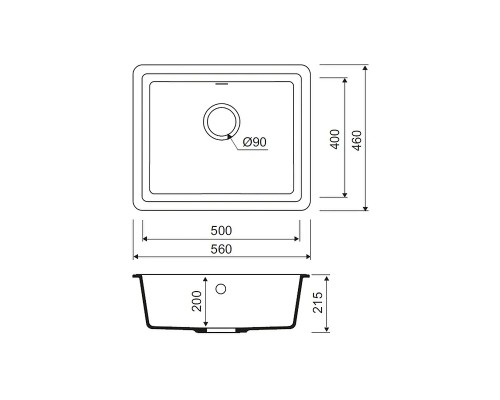Кухонная мойка Iddis Tanto 56 TU3P561i87 цвет Песок
