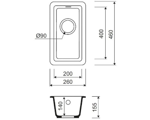 Кухонная мойка Iddis Tanto 26 TU1P261i87 Песок