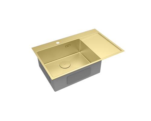 Кухонная мойка Lemark Kezadra 780L 9938150 цвет Светлое золото