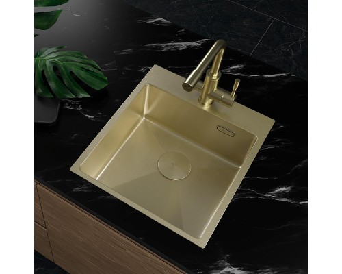 Кухонная мойка Lemark Janga 440 9938102 цвет Светлое золото