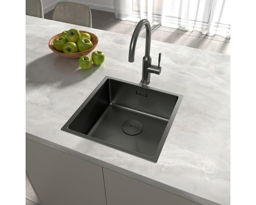 Кухонная мойка Lemark Olanga 440 9936123 цвет Графит
