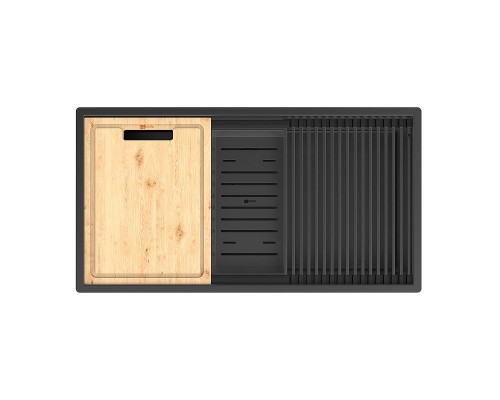 Кухонная мойка Lemark Tabaga 820 9932136 цвет Черный матовый