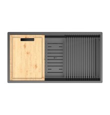 Кухонная мойка Lemark Tabaga 820 9936135 цвет Графит