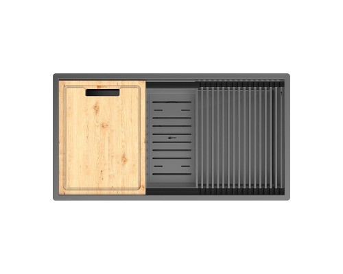 Кухонная мойка Lemark Tabaga 820 9936135 цвет Графит