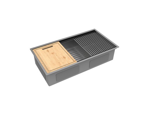 Кухонная мойка Lemark Tabaga 820 9936135 цвет Графит