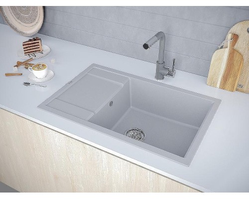 Кухонная мойка Paulmark Flugen 60 PM317850-GRM Серый металлик