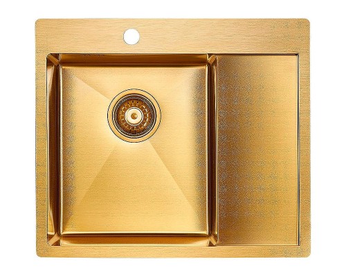 Кухонная мойка Paulmark Kroner 59F PM225951-BGL Брашированное золото