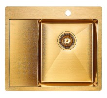 Кухонная мойка Paulmark Kroner 59F PM225951-BGR Брашированное золото