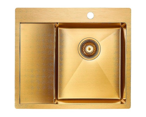 Кухонная мойка Paulmark Kroner 59F PM225951-BGR Брашированное золото