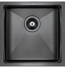 Кухонная мойка Paulmark Aller 44 Uni PM904444-GM Вороненая сталь