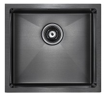 Кухонная мойка Paulmark Aller 48 Uni PM804844-GM Вороненая сталь