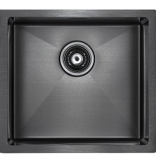 Кухонная мойка Paulmark Aller 48 Uni PM804844-GM Вороненая сталь
