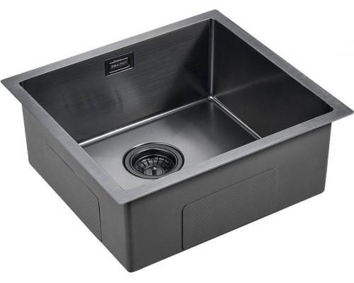 Кухонная мойка Paulmark Aller 48 Uni PM804844-GM Вороненая сталь