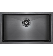 Кухонная мойка Paulmark Aller 74 Uni PM807444-GM Вороненая сталь