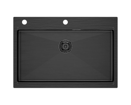 Кухонная мойка Paulmark Kroner-Pro 75 PM707551-GM Вороненая сталь