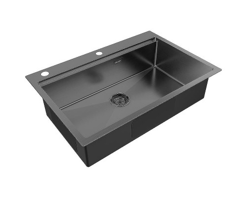 Кухонная мойка Paulmark Kroner-Pro 75 PM707551-GM Вороненая сталь