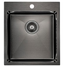 Кухонная мойка Paulmark Kroner 45 PM214551-GM Вороненая сталь
