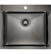 Кухонная мойка Paulmark Kroner 59 PM215951-GM Вороненая сталь
