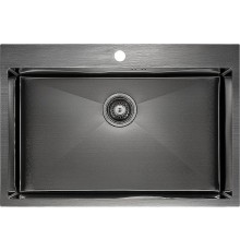 Кухонная мойка Paulmark Kroner 75 PM217551-GM Вороненая сталь