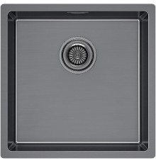 Кухонная мойка Paulmark Lassan 44 Uni LA44-GM Вороненная сталь