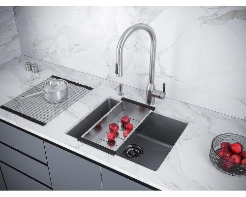 Кухонная мойка Paulmark Lumi 55 UNI LU55-GRM Серый металлик