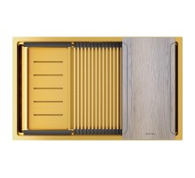 Кухонная мойка Paulmark Next-Multi Sink 74 Uni PM787445-BG цвет Брашированное золото