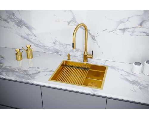 Кухонная мойка Paulmark Next-Pro 54 Uni PM705445-BG цвет Брашированное золото
