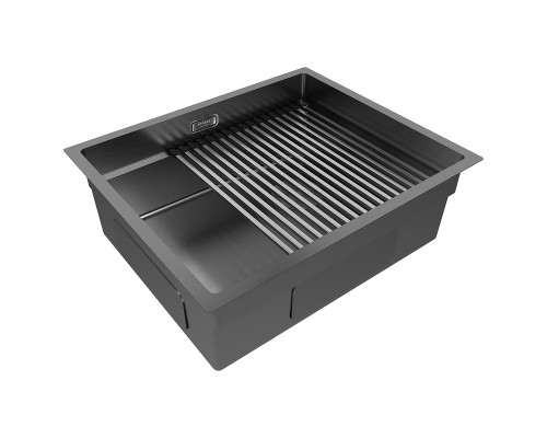 Кухонная мойка Paulmark Next-Pro 54 Uni PM705445-GM цвет Вороненая сталь