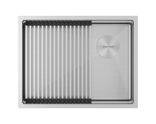 Кухонная мойка Paulmark Next-Pro 58 Uni PM705845-BS цвет Брашированная сталь