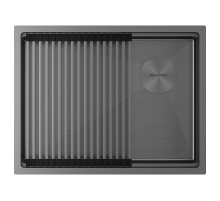 Кухонная мойка Paulmark Next-Pro 58 Uni PM705845-GM цвет Вороненая сталь