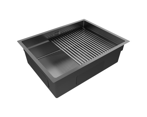 Кухонная мойка Paulmark Next-Pro 58 Uni PM705845-GM цвет Вороненая сталь