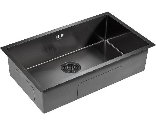 Кухонная мойка Paulmark Next 74 Uni PM217444-GM Вороненая сталь