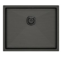 Кухонная мойка Paulmark Next 54 Uni PM215444-GM Вороненая сталь