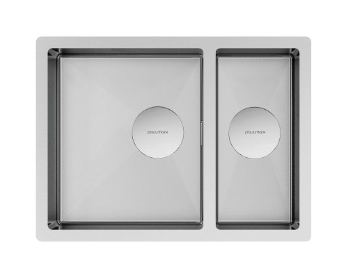 Кухонная мойка Paulmark Next 58/2S Uni PM225844-BS Брашированная сталь